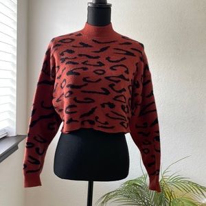 Leopard Print Cropped Sweater!